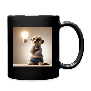 Ideen Erdmännchen - Tasse einfarbig - Schwarz - Rechts