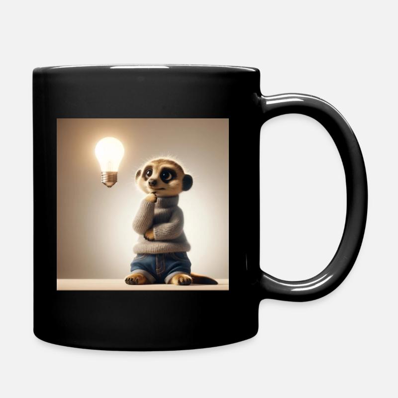 Ideen Erdmännchen - Tasse einfarbig - Schwarz