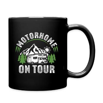 Wohnmobil auf Tour - Tasse einfarbig - Schwarz - Rechts