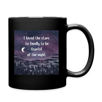 I loved the stars - Tasse einfarbig - Schwarz - Rechts