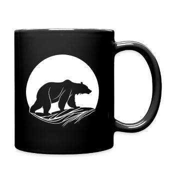 ours, vie sauvage, logo - Mug uni - noir - Droite