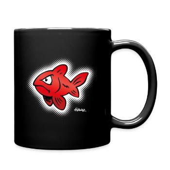 grumpy raster bw - Tasse einfarbig - Schwarz - Rechts