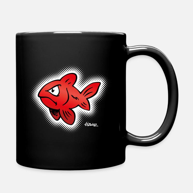 grumpy raster bw - Tasse einfarbig - Schwarz