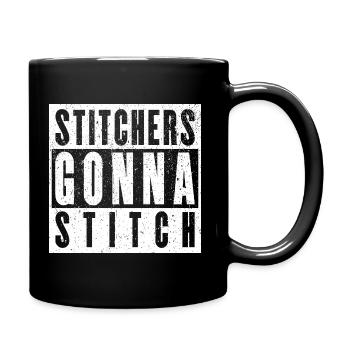 Sticker gehen zum Stitchen - Weihnachts- und Geburtstagsgeschenk - Tasse einfarbig - Schwarz - Rechts