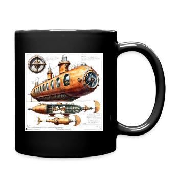 Sous marin #4 - Mug uni - noir - Droite