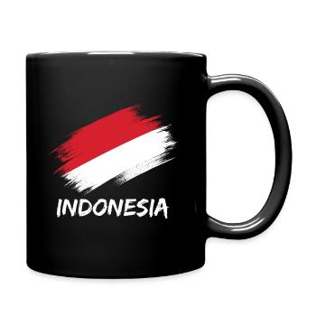 Vintage Indonesian: Indonesia Flag Sports Lovers - Full Colour Mug - black - Right