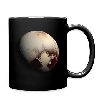 Planet Pluto - Tasse einfarbig - Schwarz - Rechts