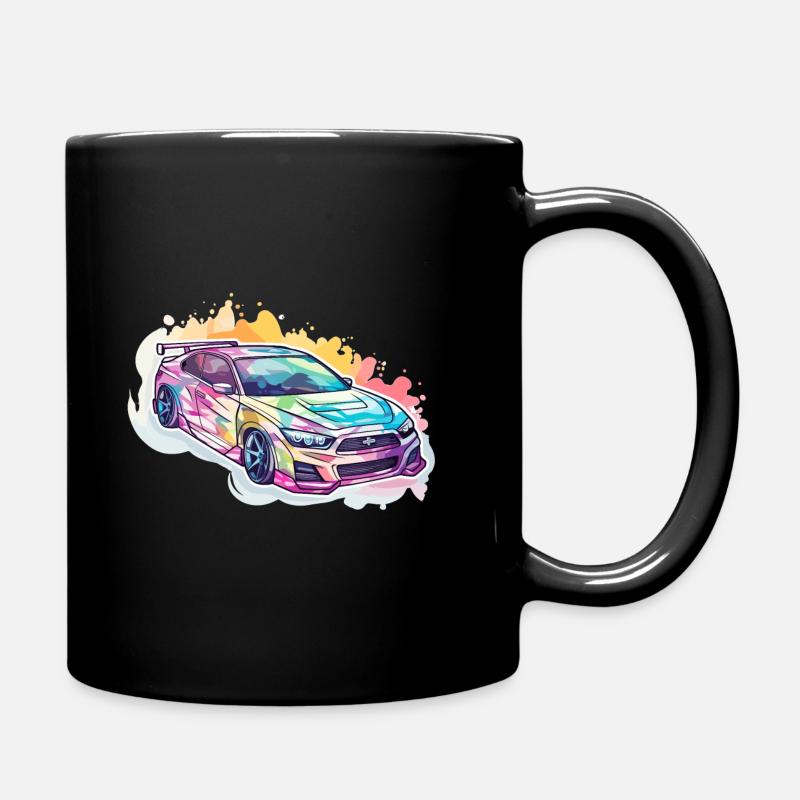 Car - Illustration - Full Colour Mug - black