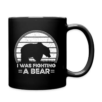 Hilarious Broken Arm Design. I Was Fighting A Bear - Full Colour Mug - black - Right