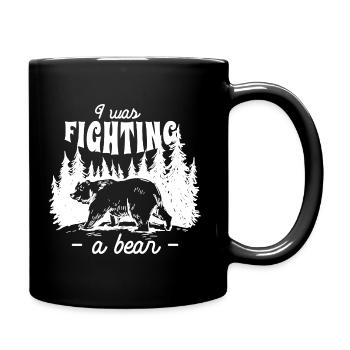 Hilarious Broken Arm Design. I Was Fighting A Bear - Full Colour Mug - black - Right