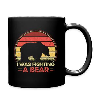 Hilarious Broken Arm Design. I Was Fighting A Bear - Full Colour Mug - black - Right