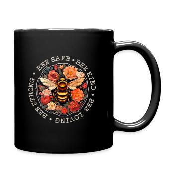 Bee Art Beekeeper Bee Whisperer Saying Sayings - Full Colour Mug - black - Right