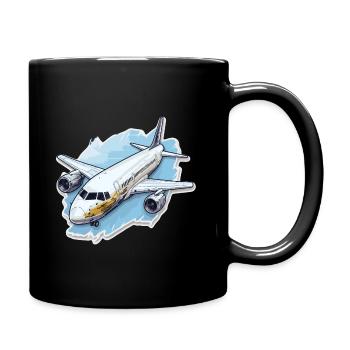 Airplane - illustration - Full Colour Mug - black - Right