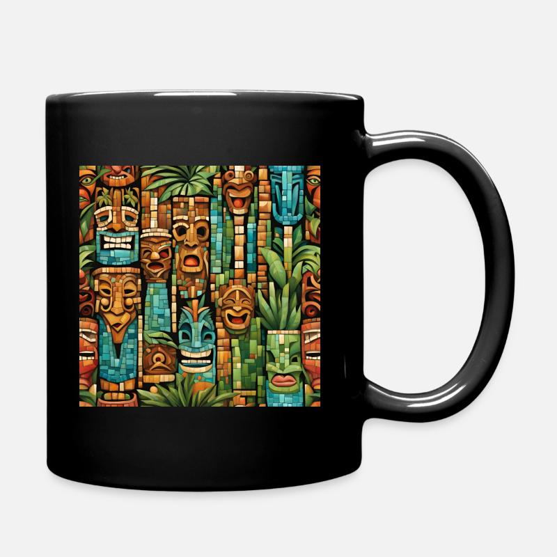 Mosaïque Tiki - Mug uni - noir