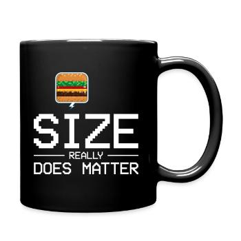 La taille compte vraiment - Burger humour cadeau - Mug uni - noir - Droite