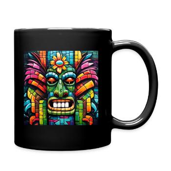 Mosaïque Tiki - Mug uni - noir - Droite