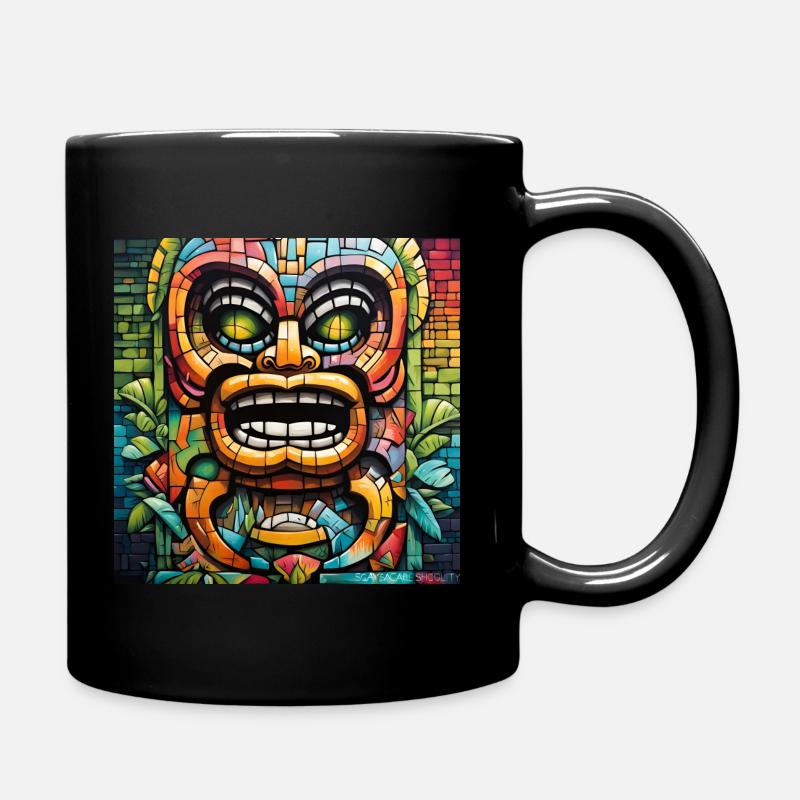 Mosaïque Tiki - Mug uni - noir