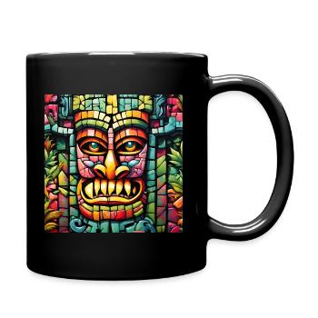 Tiki Mosaic - Full Colour Mug - black - Right