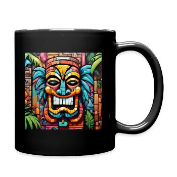 Tiki Mosaic - Full Colour Mug - black - Right