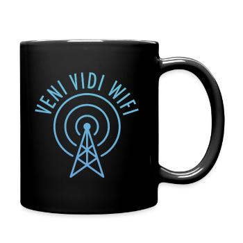Veni Vidi Wifi (tower) - Full Colour Mug - black - Right