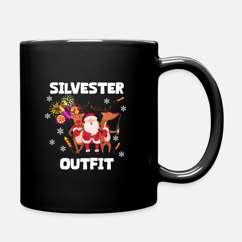 Silvester Outfit - Tasse einfarbig - Schwarz