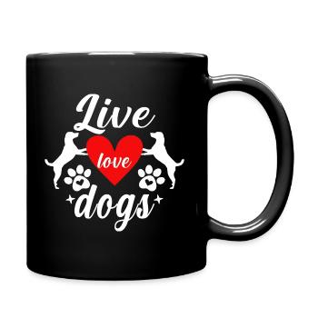 Life Love Dogs - Full Colour Mug - black - Right