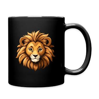 Lion - Full Colour Mug - black - Right