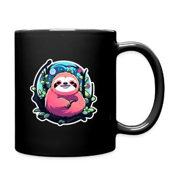 Sloth Drawing - Full Colour Mug - black - Right