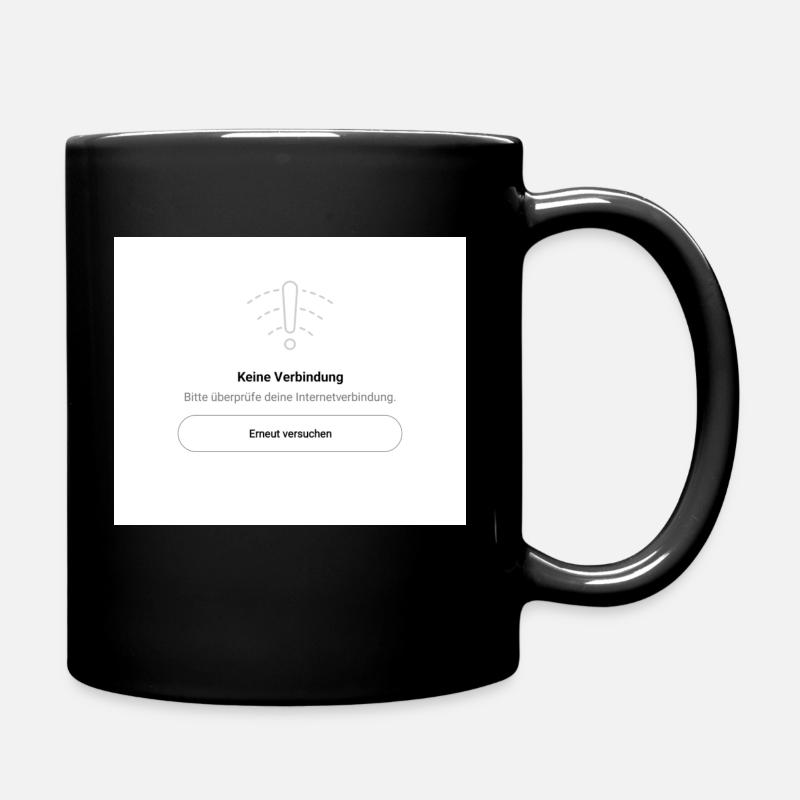 Keine Verbindung - Tasse einfarbig - Schwarz