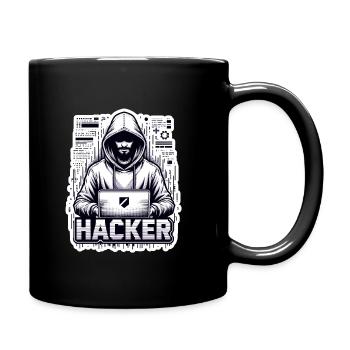 Hacker - Illustration - Mug uni - noir - Droite