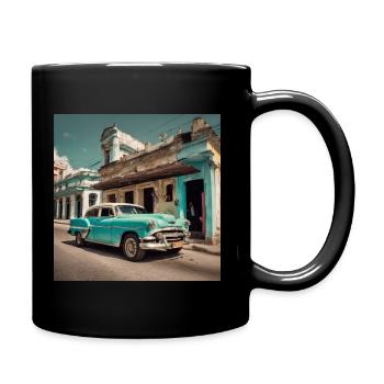 Cuba Retro Oldschool Us Car - Tasse einfarbig - Schwarz - Rechts