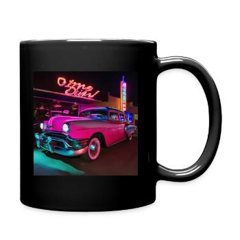 Oldschool 50‘ Rock’n Roll Diner - Tasse einfarbig - Schwarz - Rechts