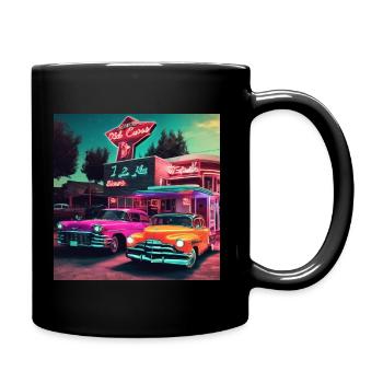 Oldschool 50' Rock’n Roll Vintage - Mug uni - noir - Droite