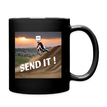 Send it ! Motocross - Tasse einfarbig - Schwarz - Rechts