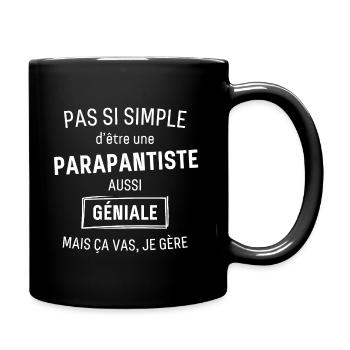 Parapantiste GÉNIALE - Mug uni - noir - Droite