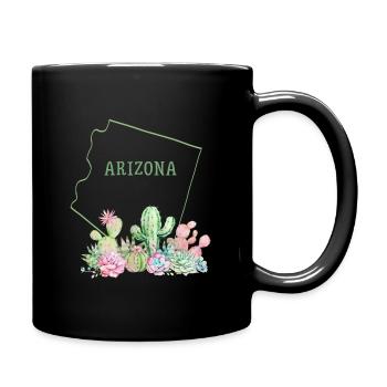 Love State Of Arizona Blooming Cactus Flowers - Full Colour Mug - black - Right