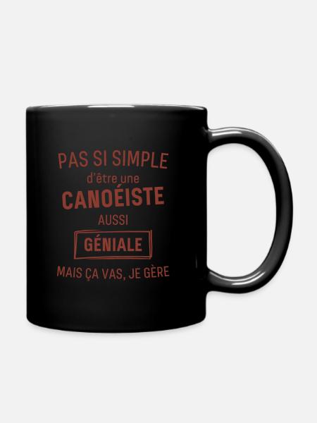 CANOÉISTE GÉNIALE rouge brunâtre foncé - Mug uni - noir