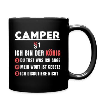 Camper Gift - I'm the King - Full Colour Mug - black - Right