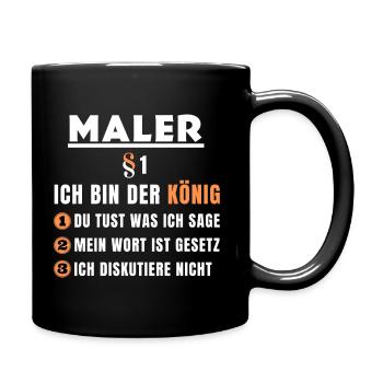 Cadeau de peintre - je suis le roi - Mug uni - noir - Droite