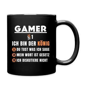 Gamer Gift - I'm the King - Full Colour Mug - black - Right