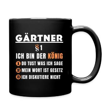 Cadeau du jardinier - Je suis le roi - Mug uni - noir - Droite