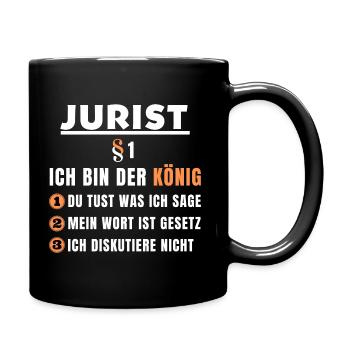 Cadeau de juriste - Je suis le roi - Mug uni - noir - Droite
