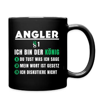 Cadeau de pêcheur - je suis le roi - Mug uni - noir - Droite