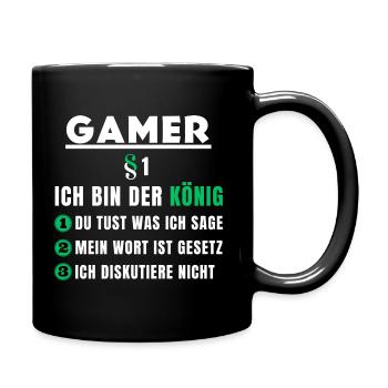 Gamer Gift - I'm the King - Full Colour Mug - black - Right