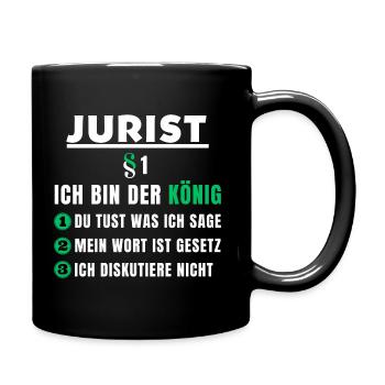 Cadeau de juriste - Je suis le roi - Mug uni - noir - Droite