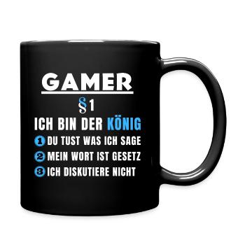 Gamer Gift - I'm the King - Full Colour Mug - black - Right