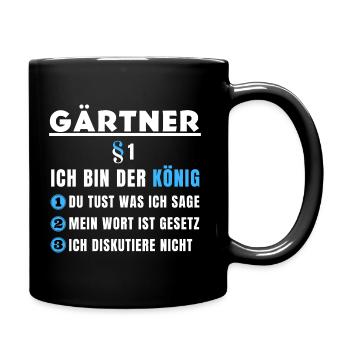 Cadeau du jardinier - Je suis le roi - Mug uni - noir - Droite