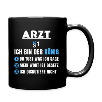 Cadeau de médecin - Je suis le roi - Mug uni - noir - Droite