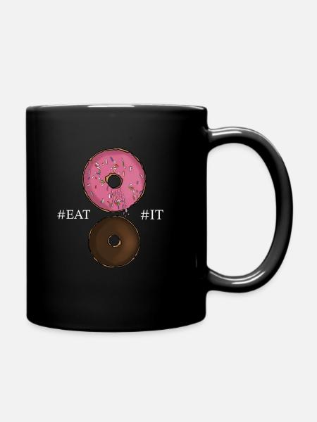 Eat it 2 - Tasse einfarbig - Schwarz