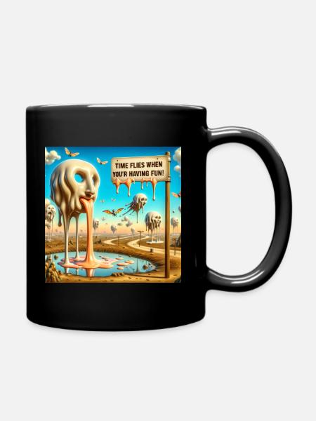 Melting objects - Tasse einfarbig - Schwarz